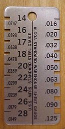Williams & Co. Alcoa Sheet Thickness Gauge & Case