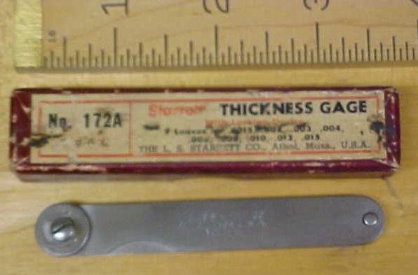 Starrett No. 172A Thickness Gage Gauge w/Box