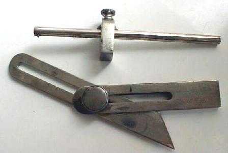 Nickel Plated Marking Gage and Bevel Gage