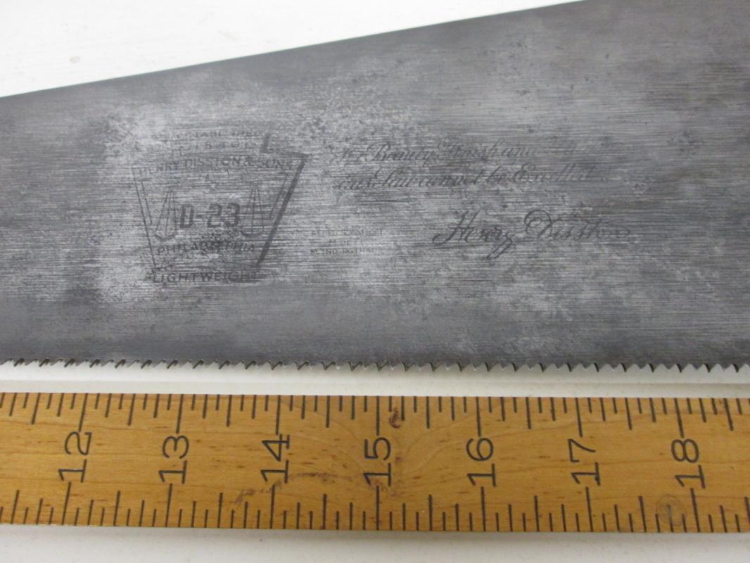 Disston D-23 Hand-Saw 8 TPI Finish Panel Saw 26 inch