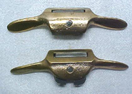 Miniature Cast Brass Spoke Shave Pair