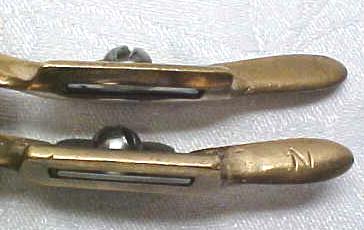 Miniature Cast Brass Spoke Shave Pair