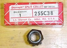 Starrett Split Collet No. 25SC38