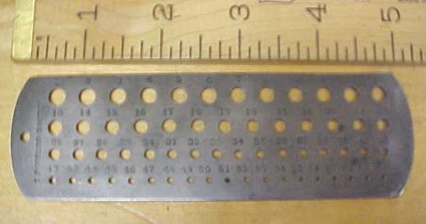 T.F. Welch Drill & Tap Drill Gage Rare!