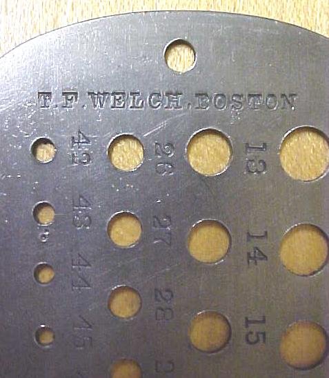 T.F. Welch Drill & Tap Drill Gage Rare!
