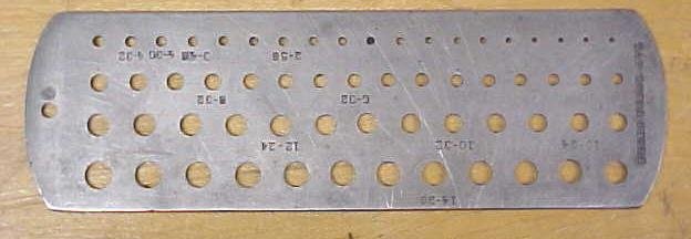 T.F. Welch Drill & Tap Drill Gage Rare!