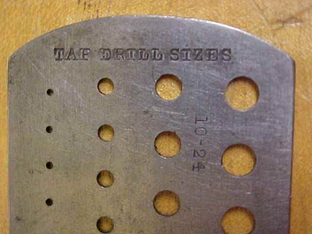 T.F. Welch Drill & Tap Drill Gage Rare!