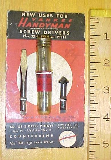 North Bros. YANKEE Tool Set for No. 33H, 233H Screwdriver, Drill, Tips