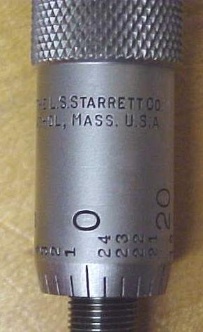 Starrett Micrometer Head 0-1 inch Special
