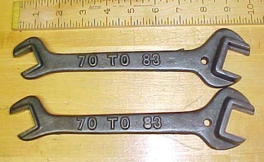 Antique Double Ended Wrench 70 to 83 3 Different Sizes