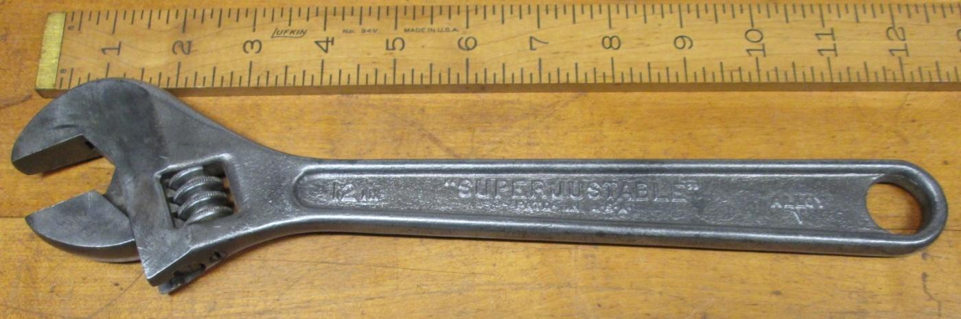 J.H. Williams Adjustable Wrench 12 inch