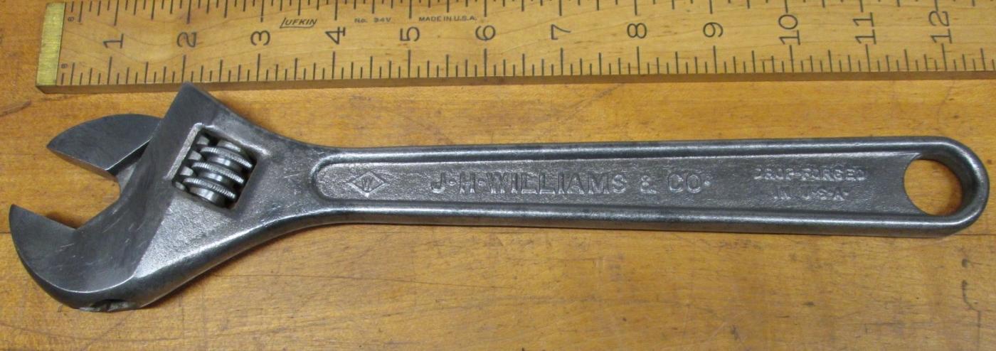 J.H. Williams Adjustable Wrench 12 inch