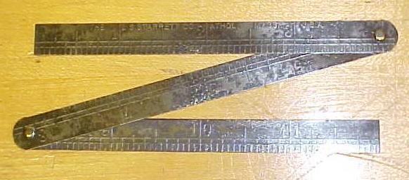 Starrett Advertising Steel Folding Rule Travelers