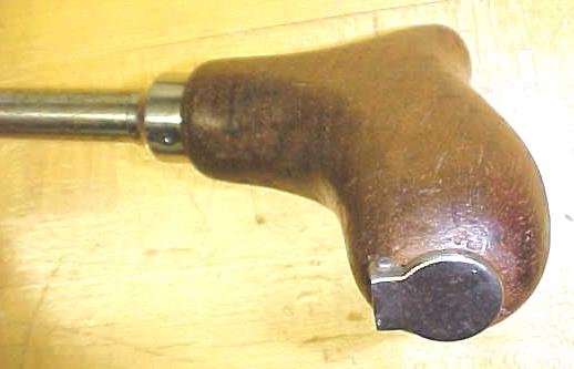 Wards Master Push Drill Pistol Grip Wood Handle Rare!