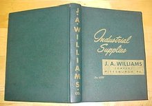 J.A. Williams Industrial Tools Catalog 1930's
