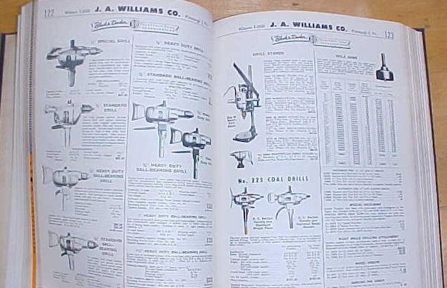 J.A. Williams Industrial Tools Catalog 1930's