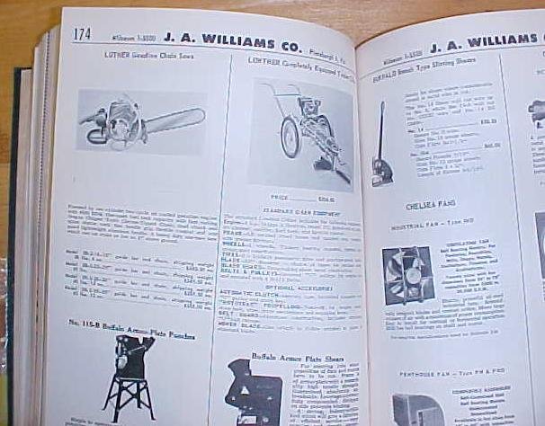 J.A. Williams Industrial Tools Catalog 1930's