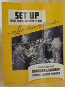Warner & Swasey Single Cutter Turner Pamphlet