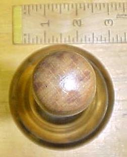 Brass Bell Wood Handle Service Counter