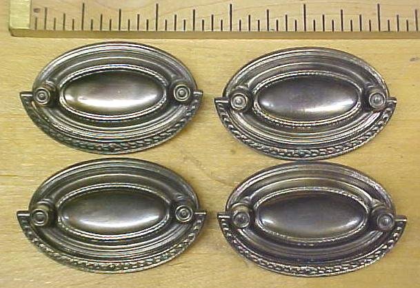 Antique Drawer Pulls Hardware Brass 4 Pulls