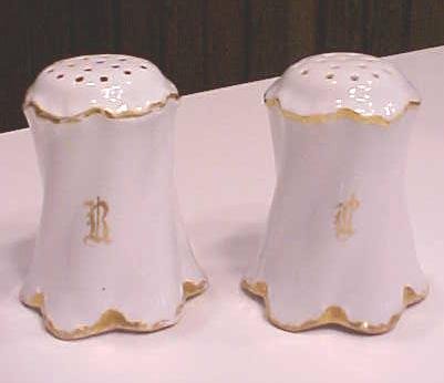 Salt & Pepper Rosenthal + Hat Pin Holder Violets German