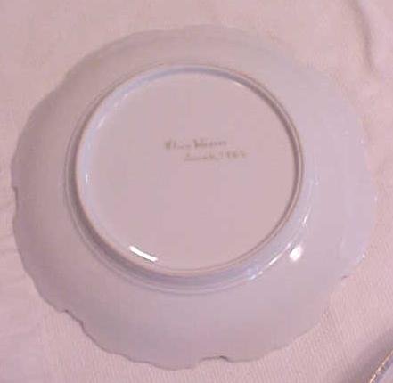 Alice Wagner Porcelain Plate Floral Hand Painted 9 inch