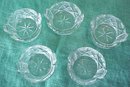 Cut Crystal Salts (6) Basket Shape Design