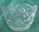 Cut Crystal Salts (6) Basket Shape Design