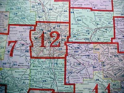 Antique Map Ohio Railway & County Platt Map 1909 Large Foldout