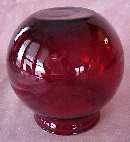 Ruby Red Rose Flower Bowl Globe Shape