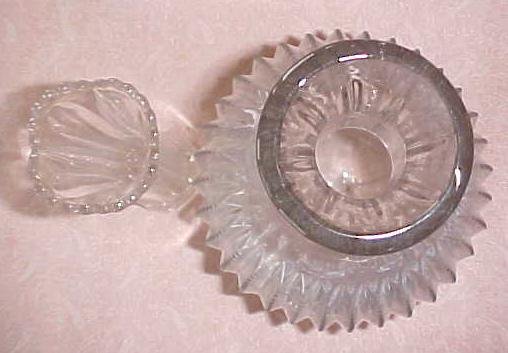 Pressed Glass Water Bottle & Vase