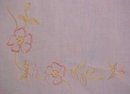 Table Topper Floral Embroidery Linen Leg Ties