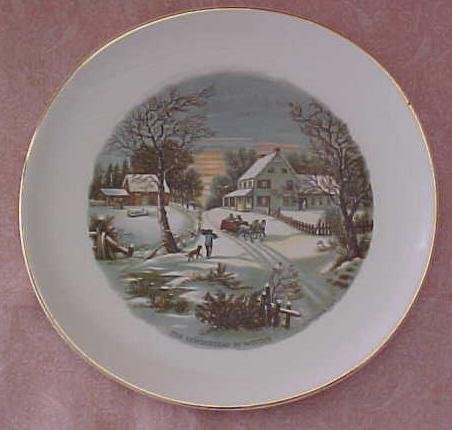 Crookville Homestead in Winter Plate Iva-Lure 8 inch