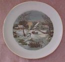 Crookville Homestead in Winter Plate Iva-Lure 8 inch