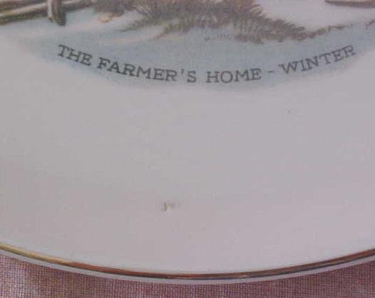 Crookville Farmer's Home Winter Plate Iva-Lure 8 inch