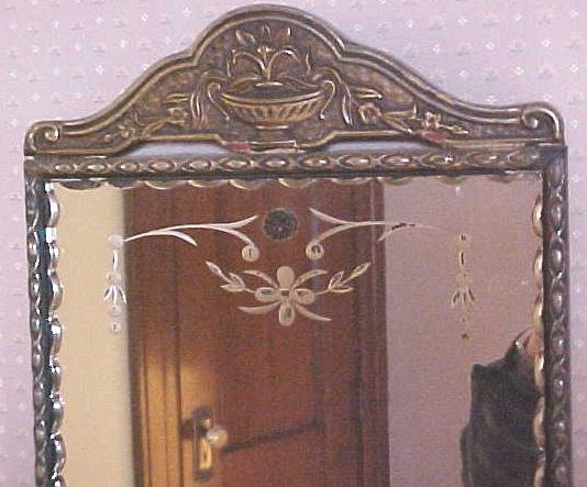 Ornate Mirror Scallop Beveled Glass Molded Ornate Wall Frame