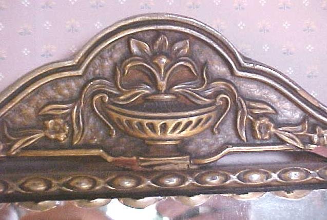 Ornate Mirror Scallop Beveled Glass Molded Ornate Wall Frame