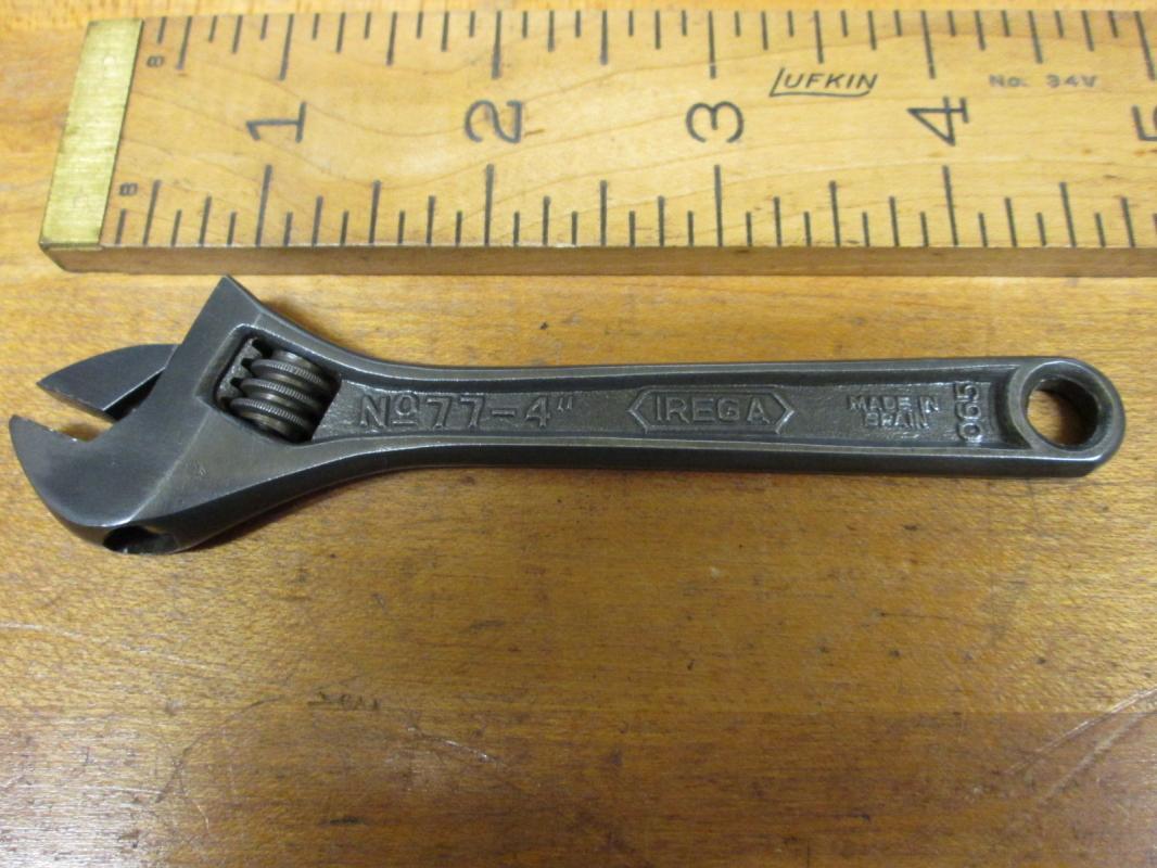 IREGA No. 77-4 Adjustable Wrench 4 inch long Spain