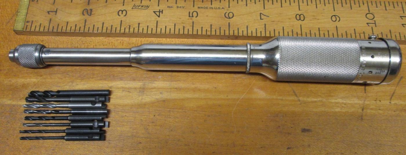 Millers Falls Push Drill No. 185A w/8 Drills Yankee