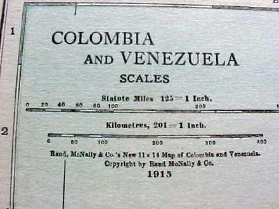 Antique Map Brazil Guiana Colombia Venezuela 1915 Great Colors