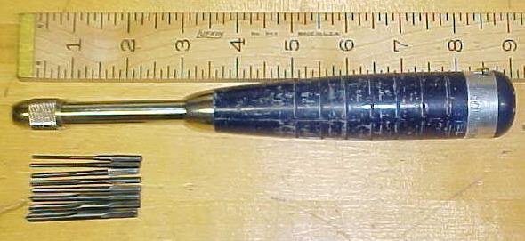 Craftsman Yankee Spiral Push Drill w/8 Bits Unique!