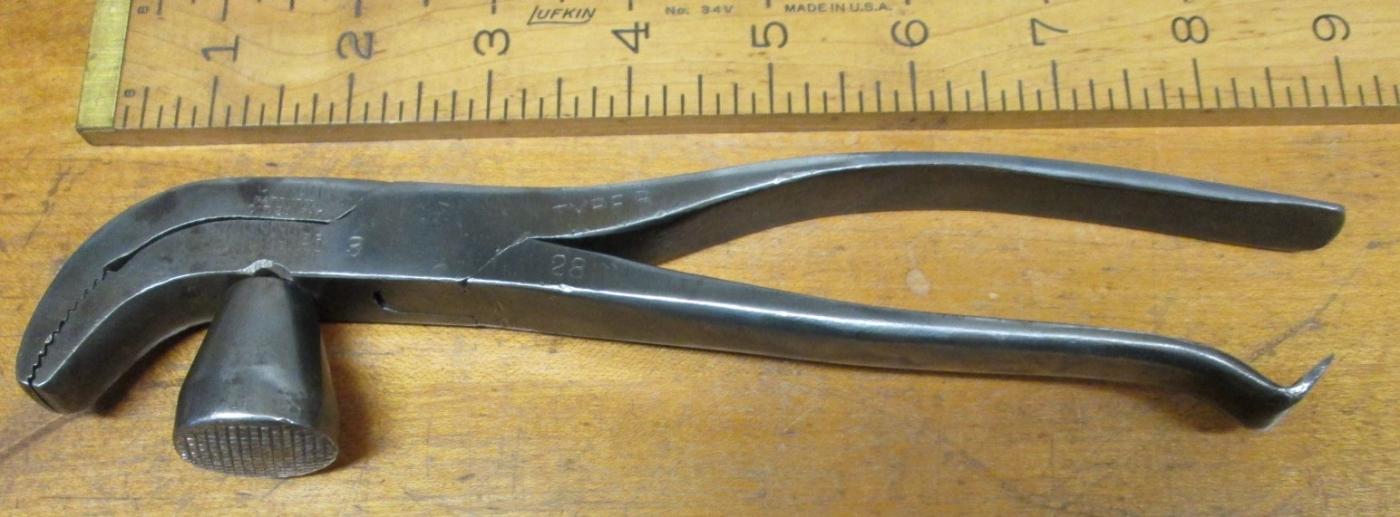 Union Lasting Pliers/Hammer/Puller Patented 1887