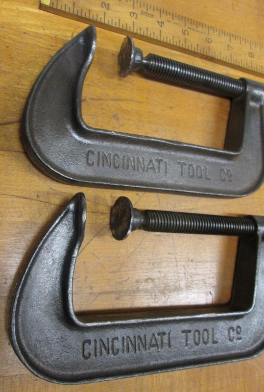 Cincinnati C-Clamp No. 540 Antique 5 inch Pair