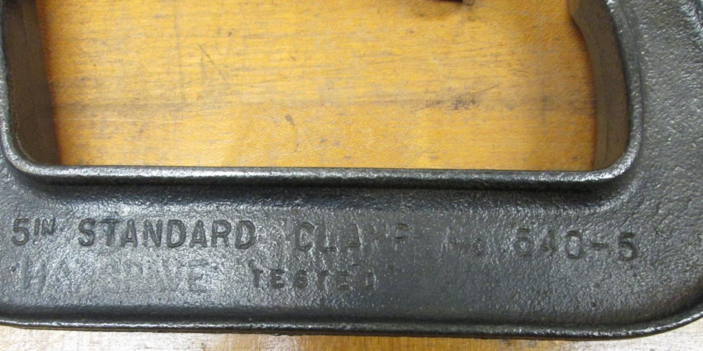 Cincinnati C-Clamp No. 540 Antique 5 inch Pair