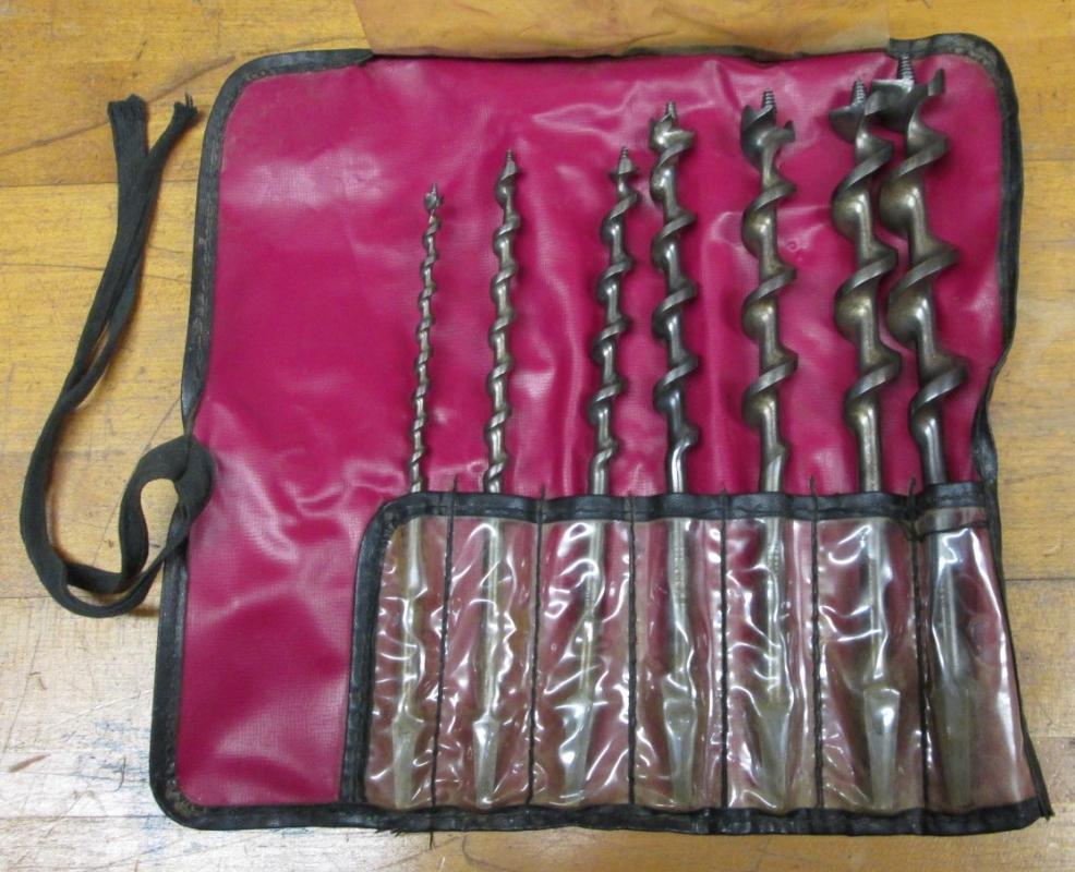 Irwin Brace Auger Bit Set in Original Roll