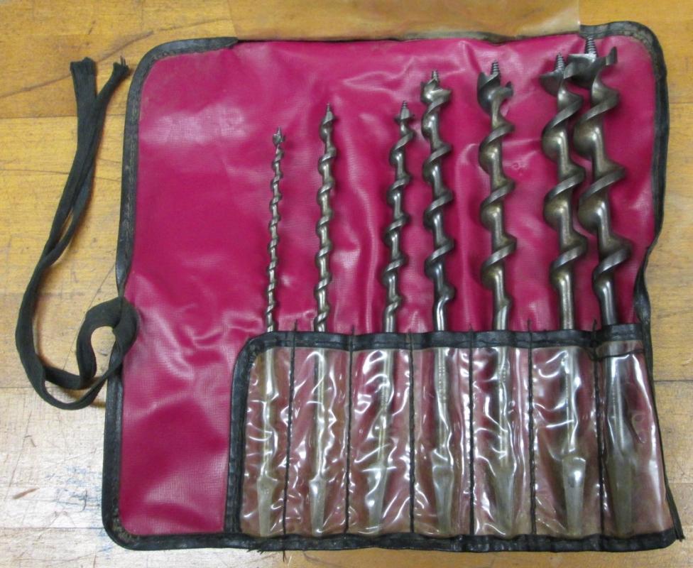 Irwin Brace Auger Bit Set in Original Roll