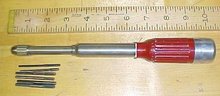 Dunlap Spiral Push Drill w/6 Drill Points / Bits No. 4217