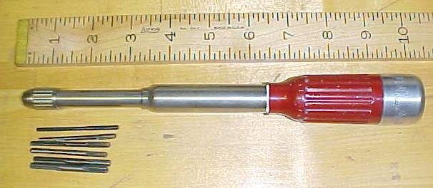 Dunlap Spiral Push Drill w/6 Drill Points / Bits No. 4217