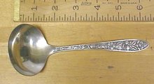 MET ROSE Flatware Silverplate Ladle Triple Plated