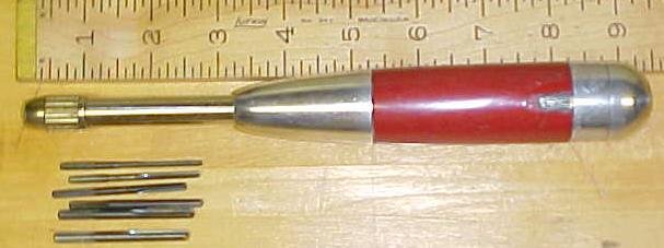 Millers Falls No. 100 Yankee Push Drill w/6 Drill Points